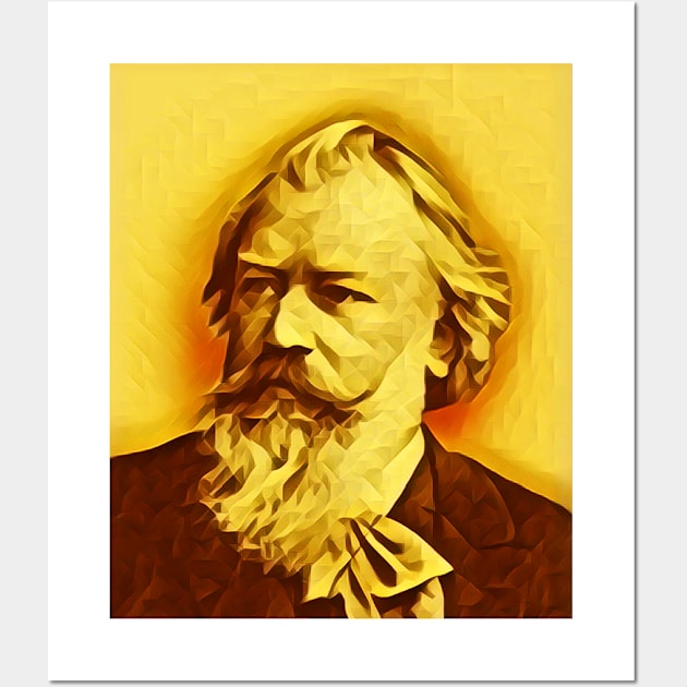 Johannes Brahms Golden Portrait | Johannes Brahms Artwork 10 Wall Art by JustLit